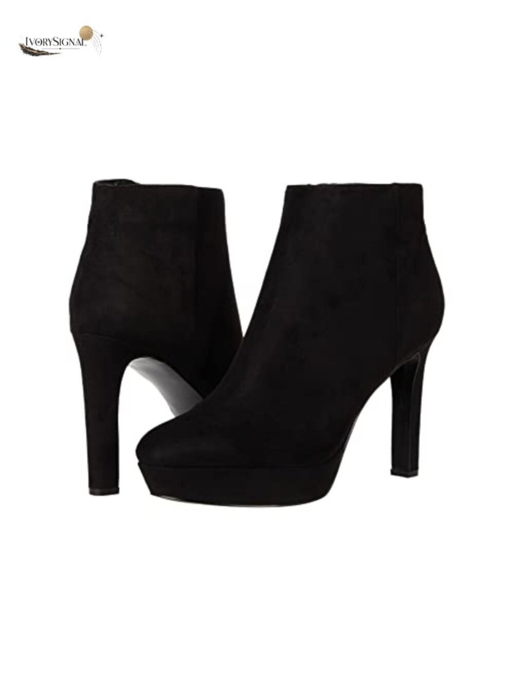 Nine West Glowup Suede Ankle Booties Stiletto Heel Zip Closure Women's Shoes